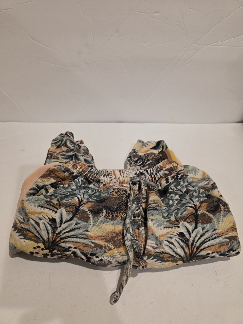 Munster Brand Tropical Print Drawstring Crop Top - Multi Size 3 Sweatpants Pants